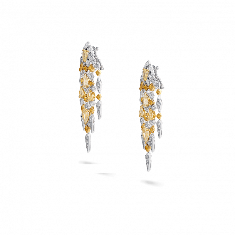 09 01 1624 yellow white diam earrings side from david morris