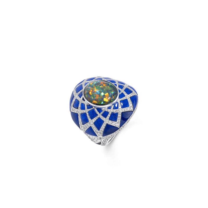 11 09 2003 confetti opal lapis ring 3qtrs from david morris