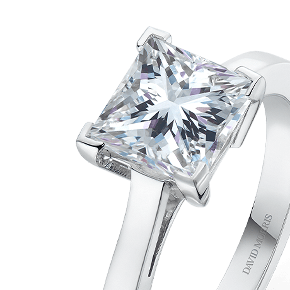Princess cut engagement rings - David Morris