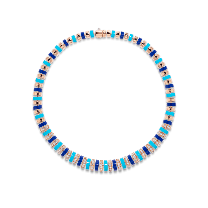 Asiyah necklace turquoise and lapis full round from david morris
