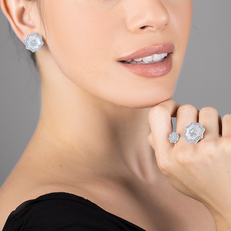Astra wg mop diamond stud double ring from david morris