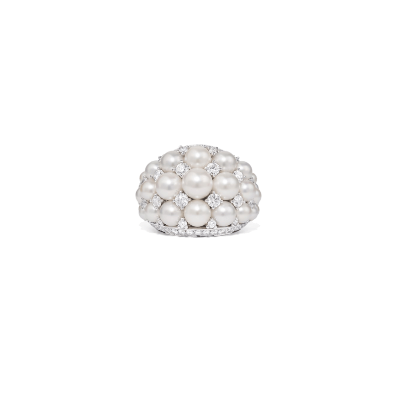 Pearl deco ring with akoya pearl flat 1 from david morris