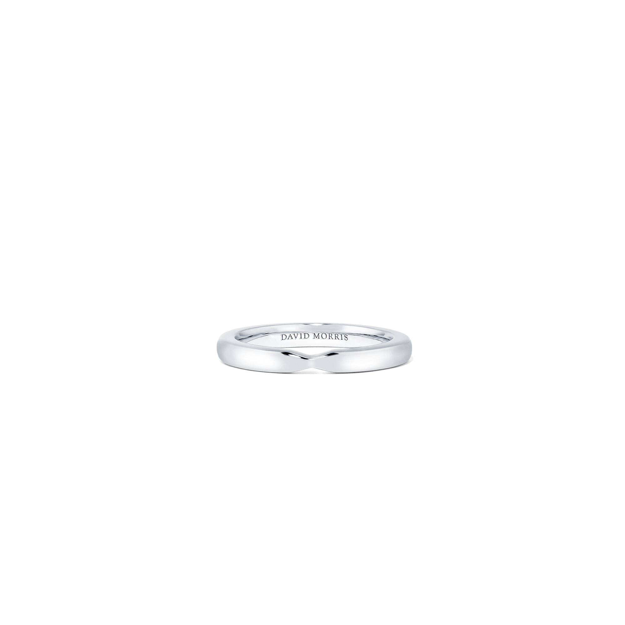 Pinched wedding band 1 22 from david morris