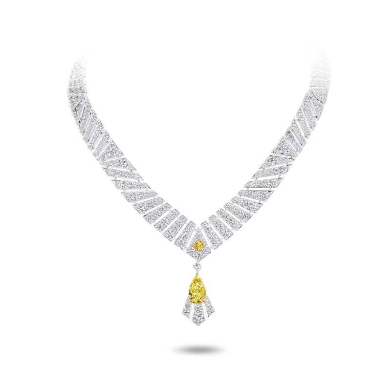 10 01 1268 mercurio yellow diamond necklace from david morris