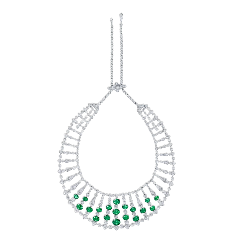 10 02 349 emerald and diamond necklace from david morris