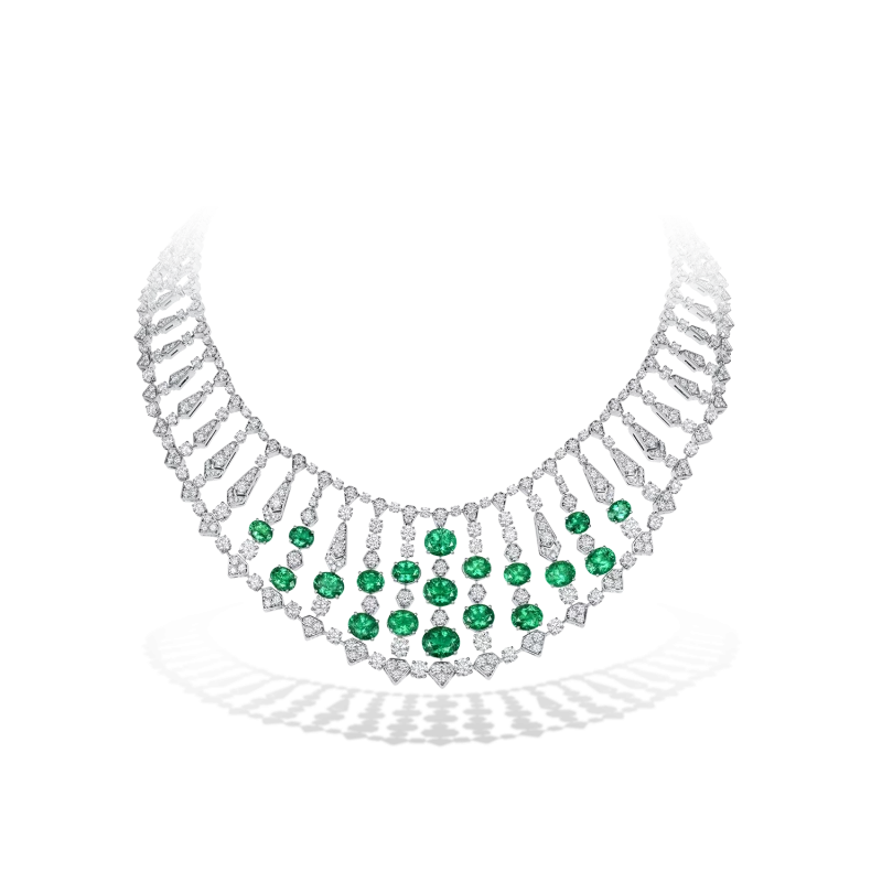 10 02 349 emerald and diamond necklace bust from david morris