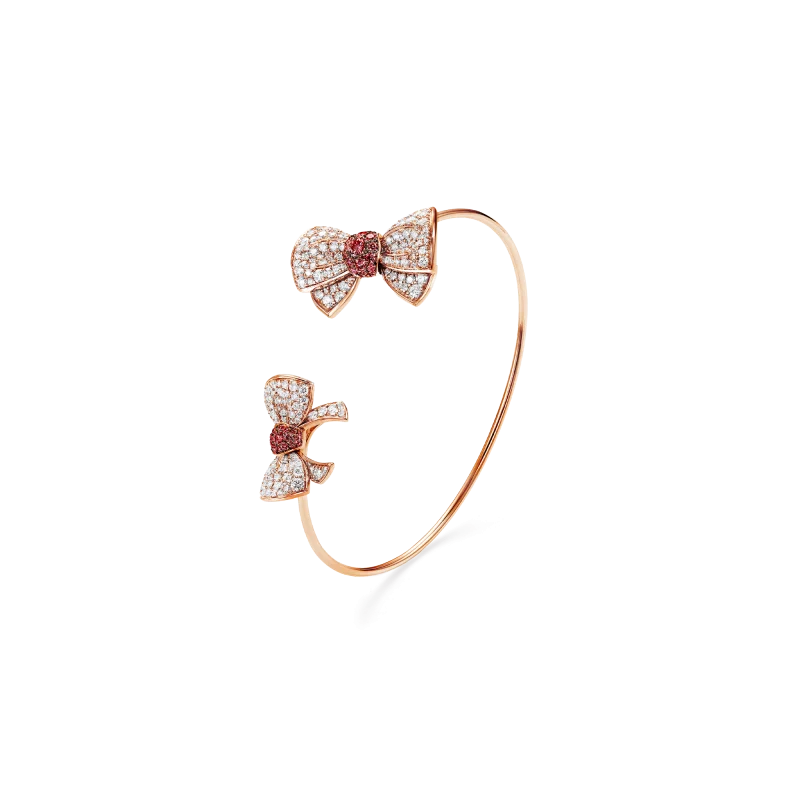 Beaux rose gold ruby bangle from david morris