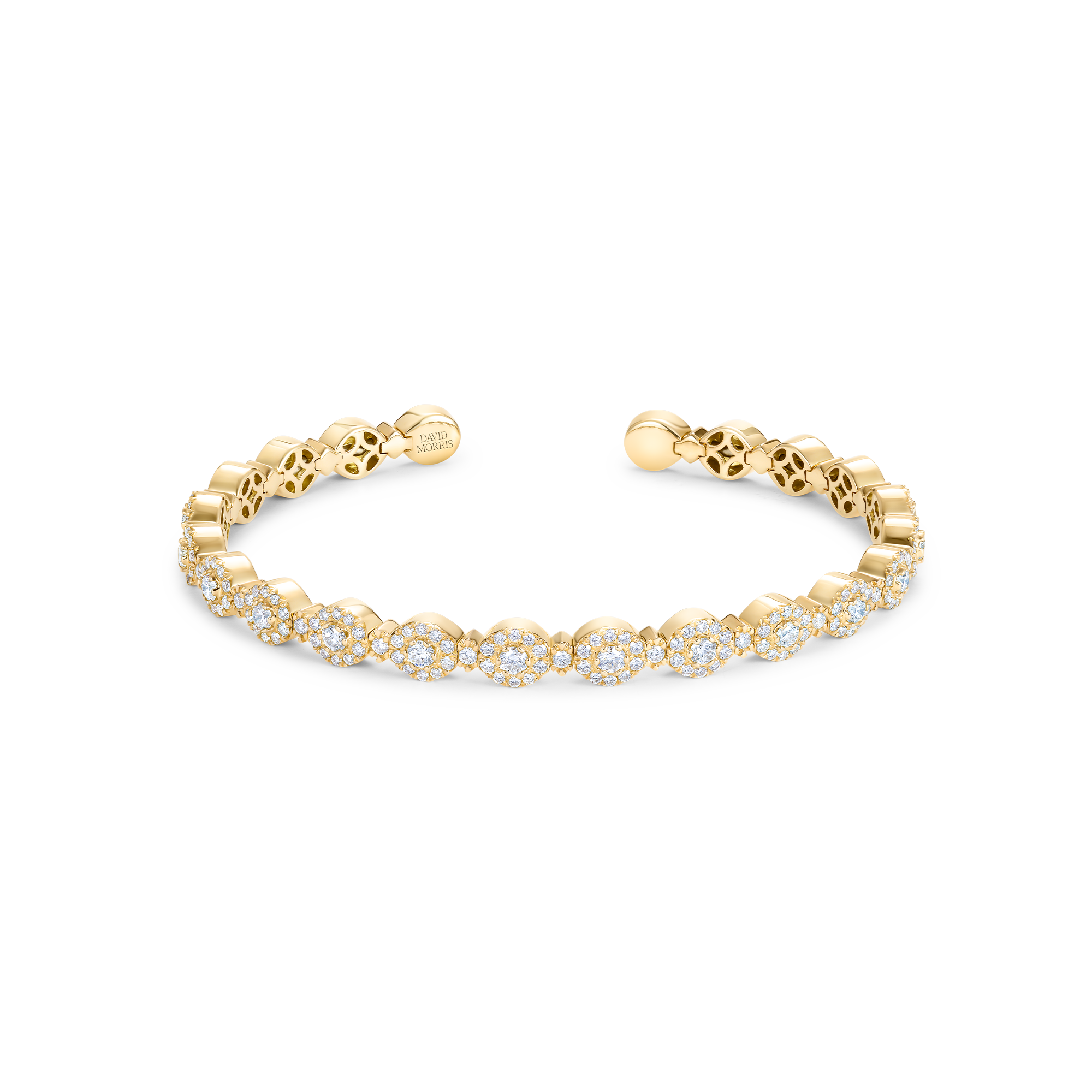 Triolette Oval Diamond Bangle - David Morris